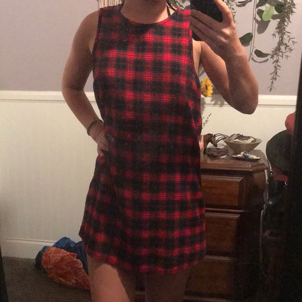 Plaid mini dress
